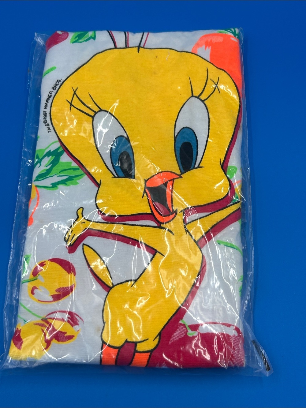 1997 new old stockAvon Kids One-Piece Swim Cover-Up Tweety Bird Yellow Blue Pink